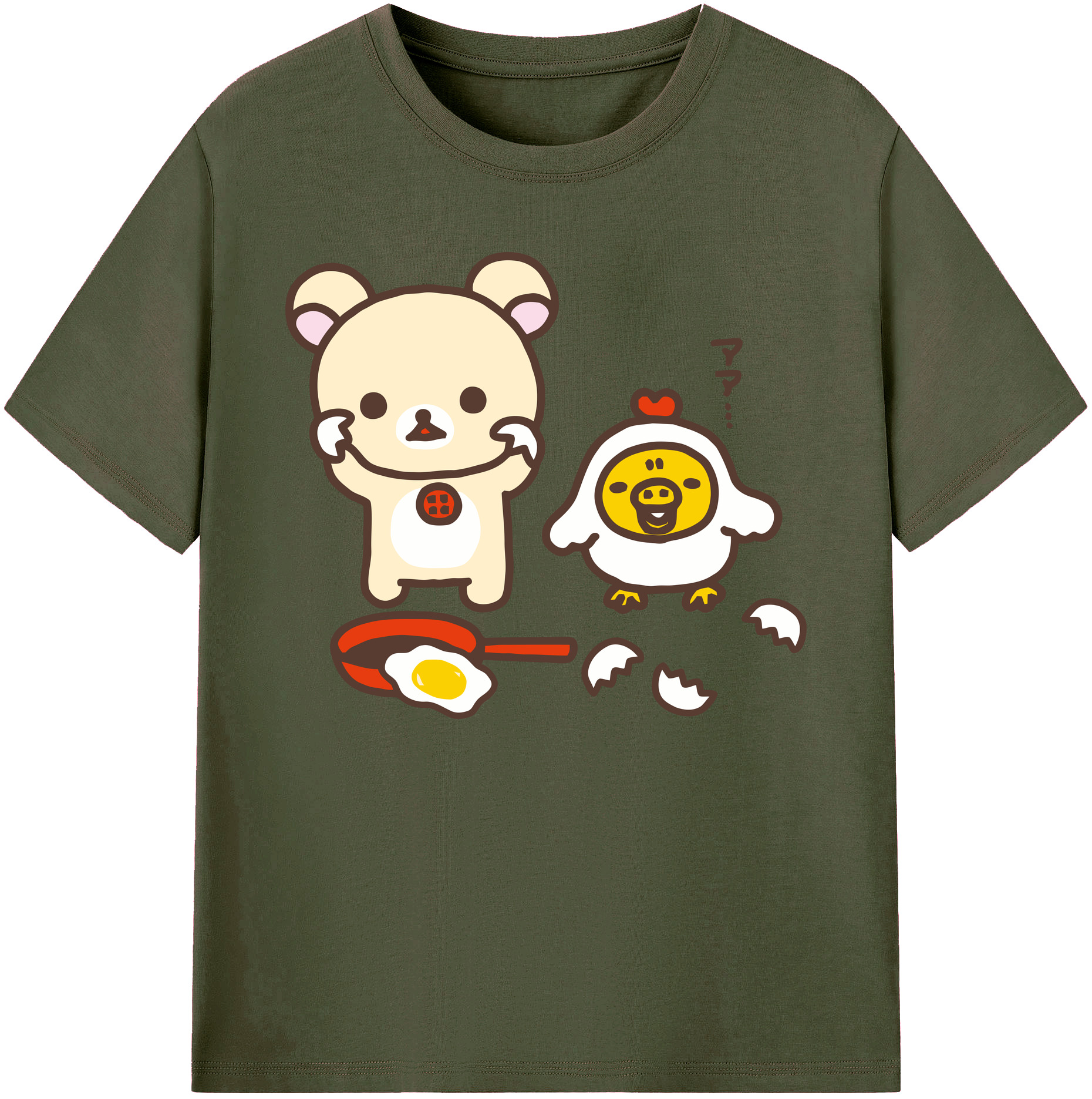 （画像用） リラックマ リラックマ キイロイトリ Rilakkuma Korilakkuma Kiiroitori 綿100％ メンズ半袖Tシャツ｜肌触りやわらか＆通気性
